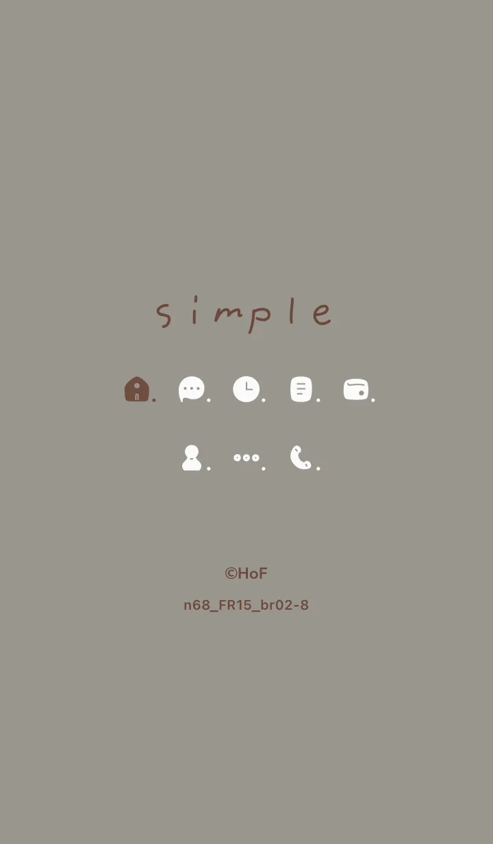 [LINE着せ替え] n68_15_スモーキーアッシュ ブラウン2-8の画像1