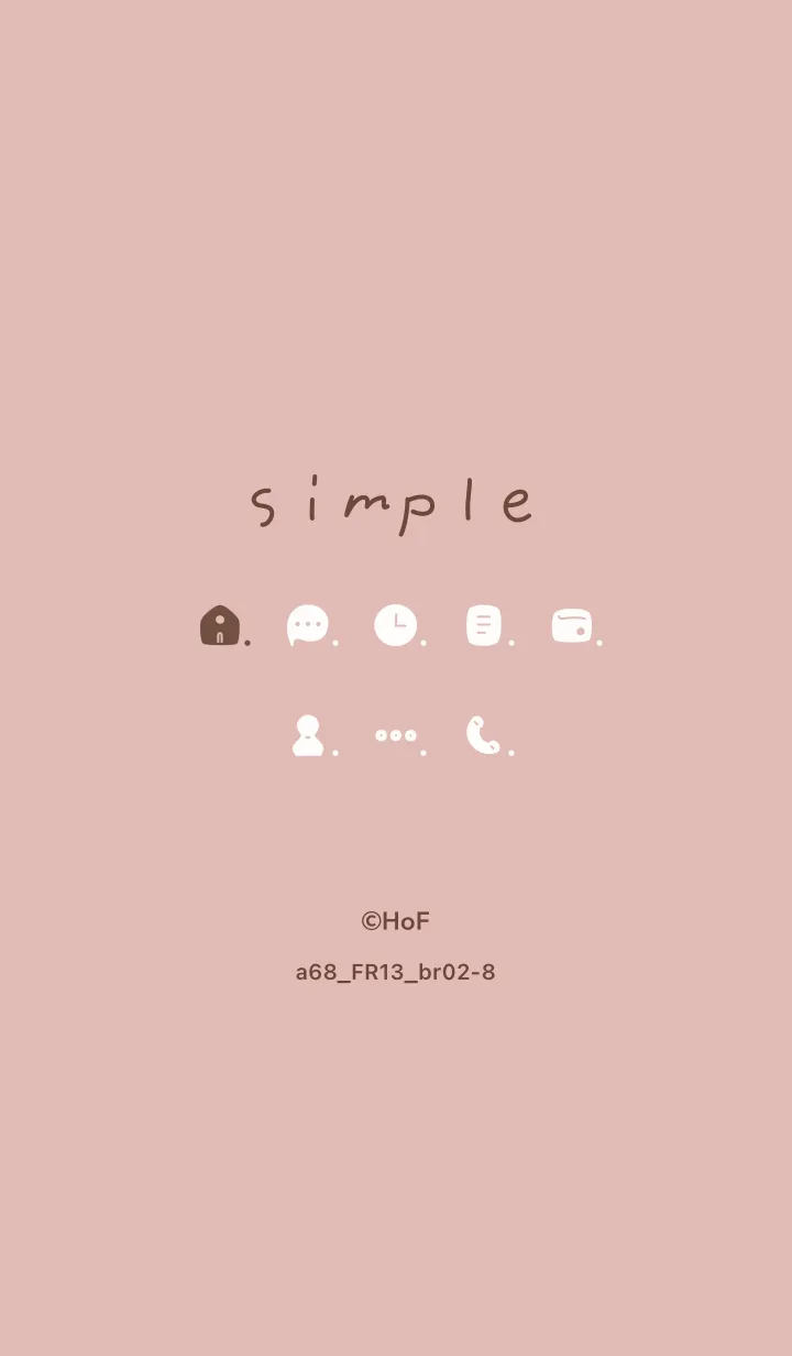 [LINE着せ替え] a68_13_ピンク ブラウン2-8の画像1