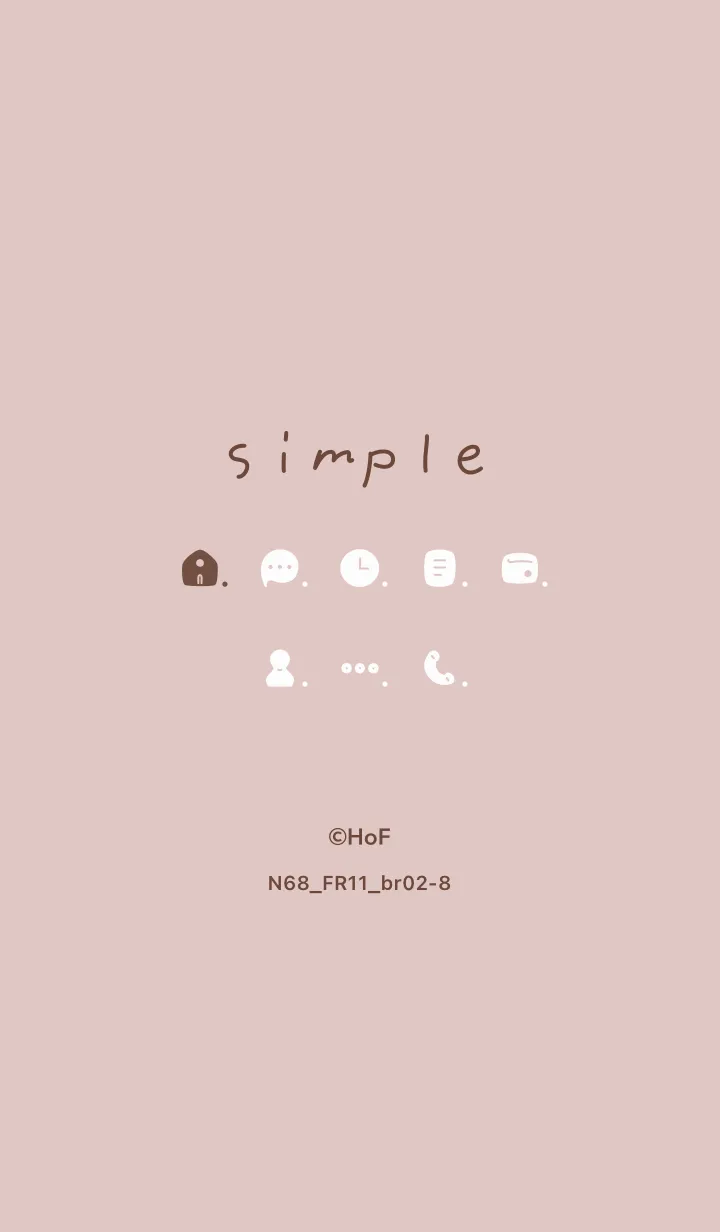 [LINE着せ替え] N68_11_ピンク ブラウン2-8の画像1