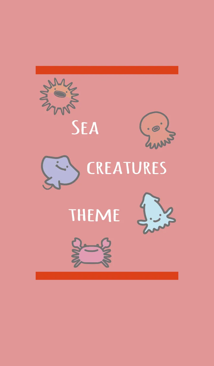 [LINE着せ替え] 赤 : 海のいきものの画像1