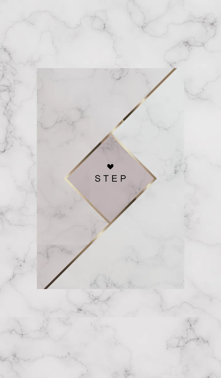 [LINE着せ替え] 「STEP」♥大理石・ピンクグレー21_1の画像1