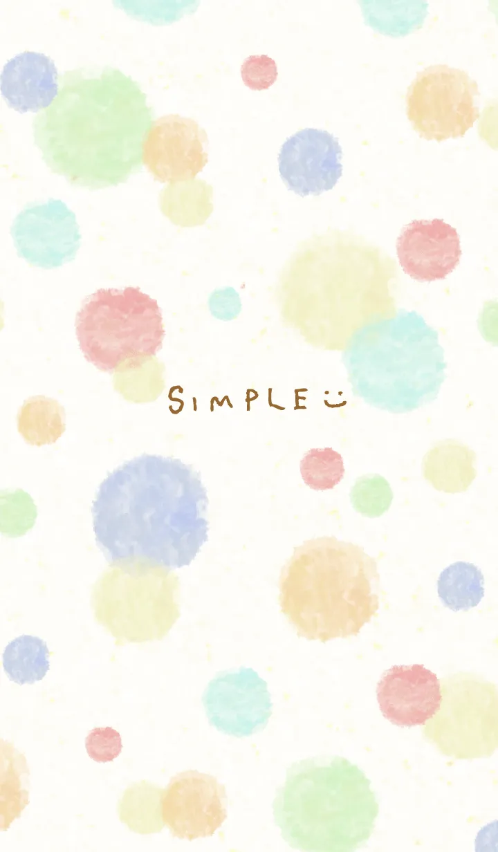 [LINE着せ替え] シンプル水彩丸2の画像1