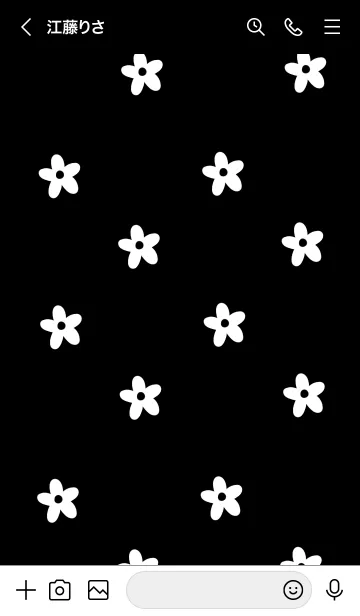 [LINE着せ替え] 大人ブラックとお花。韓国語。の画像3