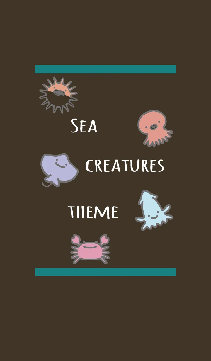 [LINE着せ替え] 茶色と緑 : 海のいきものの画像1