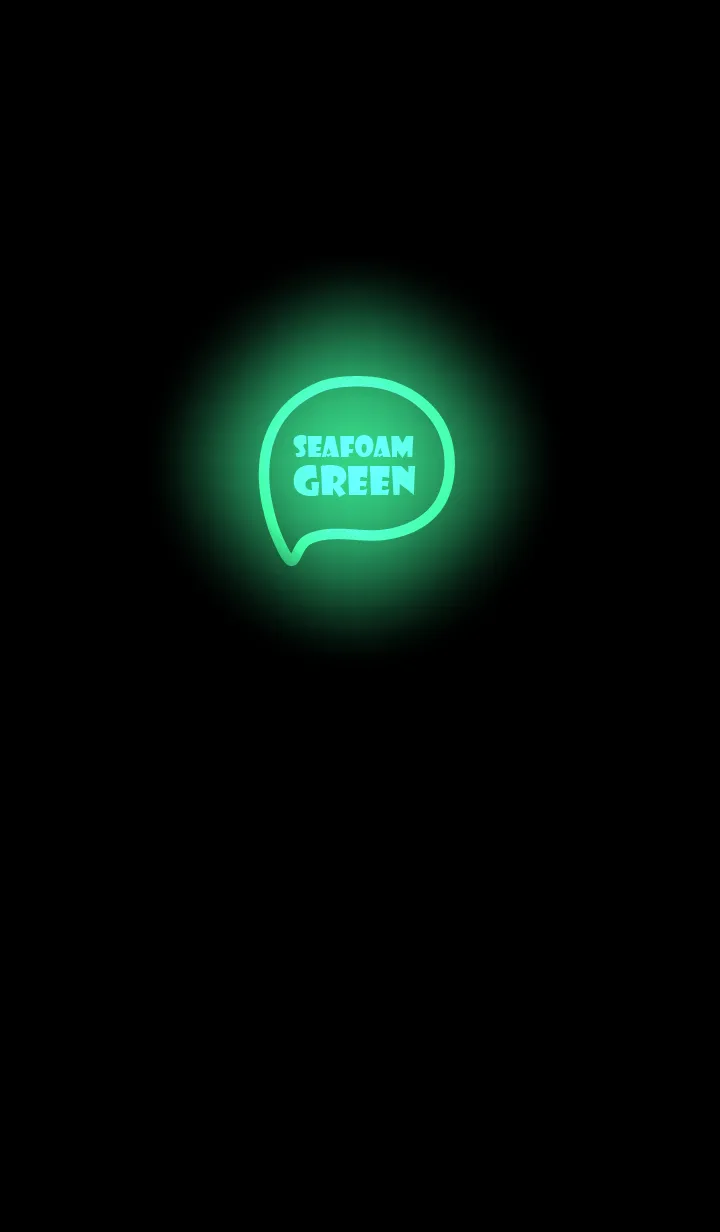 [LINE着せ替え] Seafoam Green Neon Theme Ver.8 (JP)の画像1