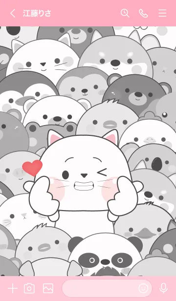 [LINE着せ替え] Simple Special White Cat Theme (JP)の画像3