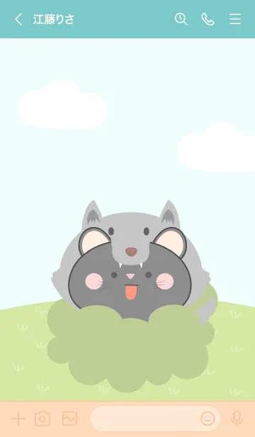 [LINE着せ替え] Black Mouse  Red Riding Hood Theme (JP)の画像3