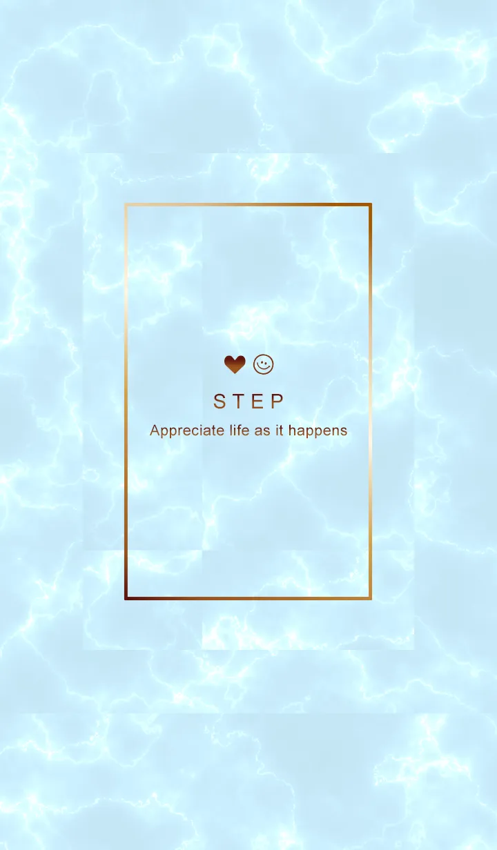 [LINE着せ替え] 今を楽しみ♬大切に♥大理石ブルー7_1の画像1