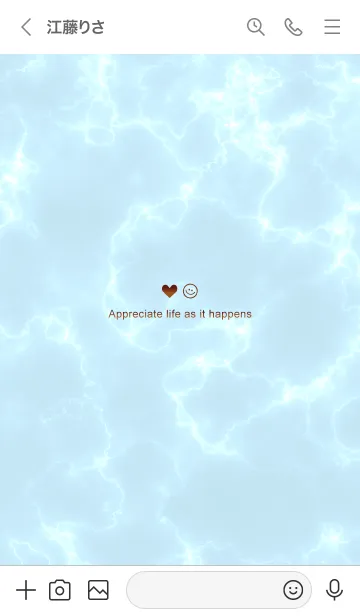 [LINE着せ替え] 今を楽しみ♬大切に♥大理石ブルー7_1の画像3