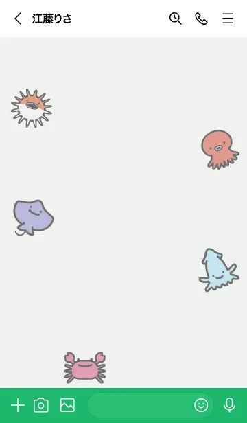 [LINE着せ替え] 緑 : 海のいきものの画像3