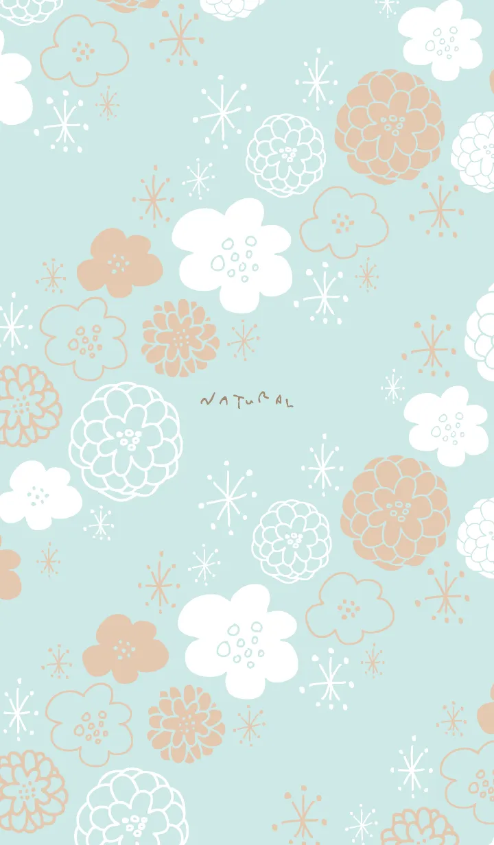 [LINE着せ替え] 白とベージュのお花 キラキラ15の画像1