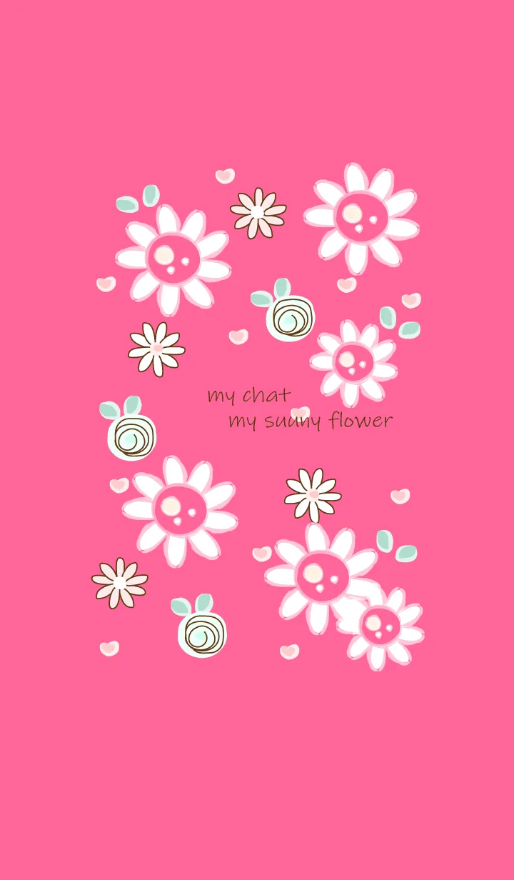 [LINE着せ替え] Sunny flower (Pink Ver) 11の画像1