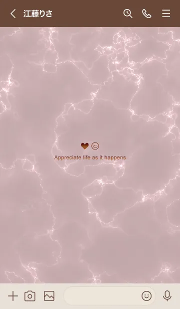 [LINE着せ替え] 今を楽しみ♬大切に♥大理石ピンク11_1の画像3