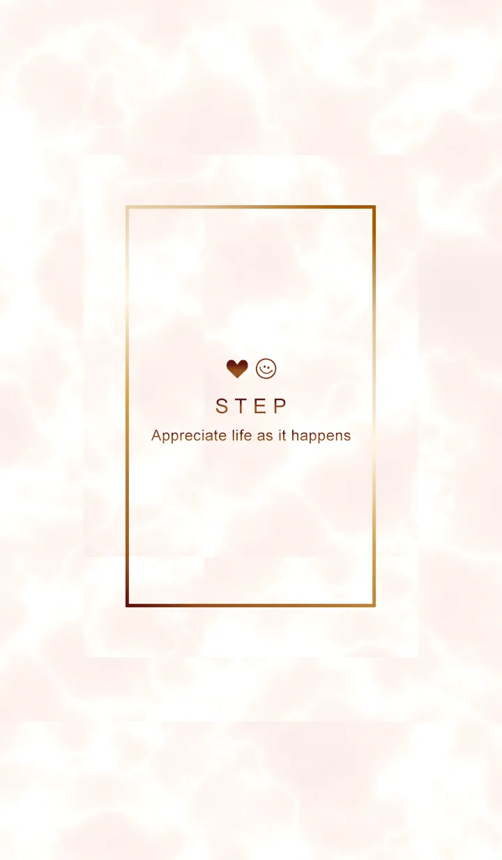 [LINE着せ替え] 今を楽しみ♬大切に♥大理石オレンジ12_1の画像1