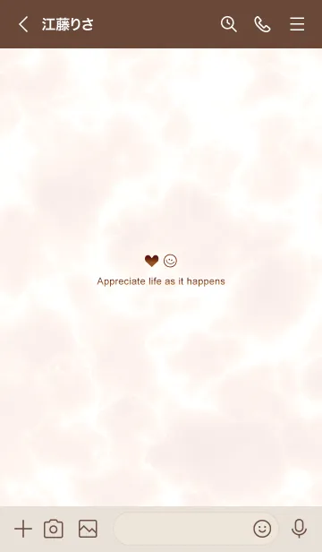 [LINE着せ替え] 今を楽しみ♬大切に♥大理石オレンジ12_1の画像3