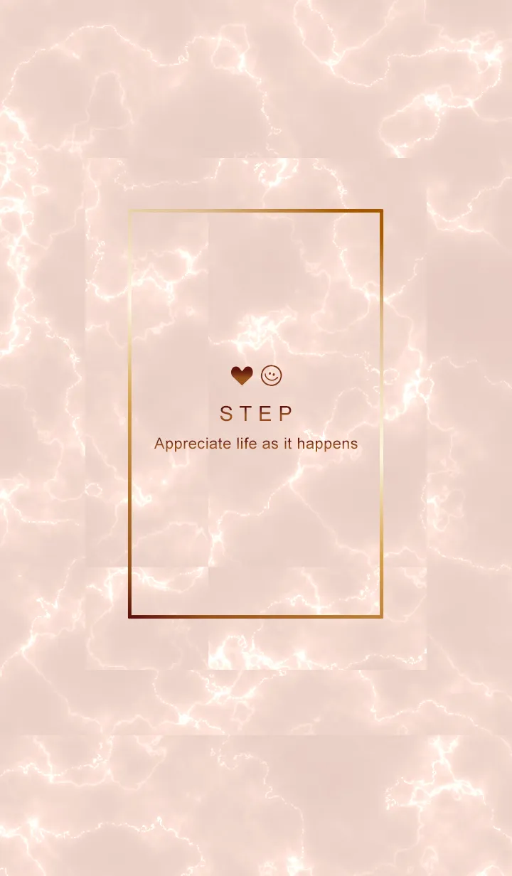 [LINE着せ替え] 今を楽しみ♬大切に♥大理石オレンジ13_1の画像1