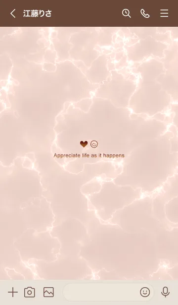 [LINE着せ替え] 今を楽しみ♬大切に♥大理石オレンジ13_1の画像3