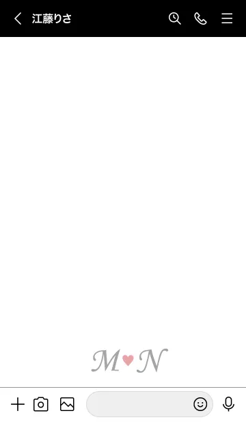 [LINE着せ替え] Love Initial M&N イニシャル 5の画像3