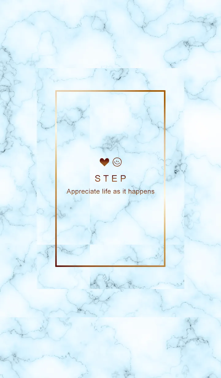 [LINE着せ替え] 今を楽しみ♬大切に♥大理石ブルー20_1の画像1