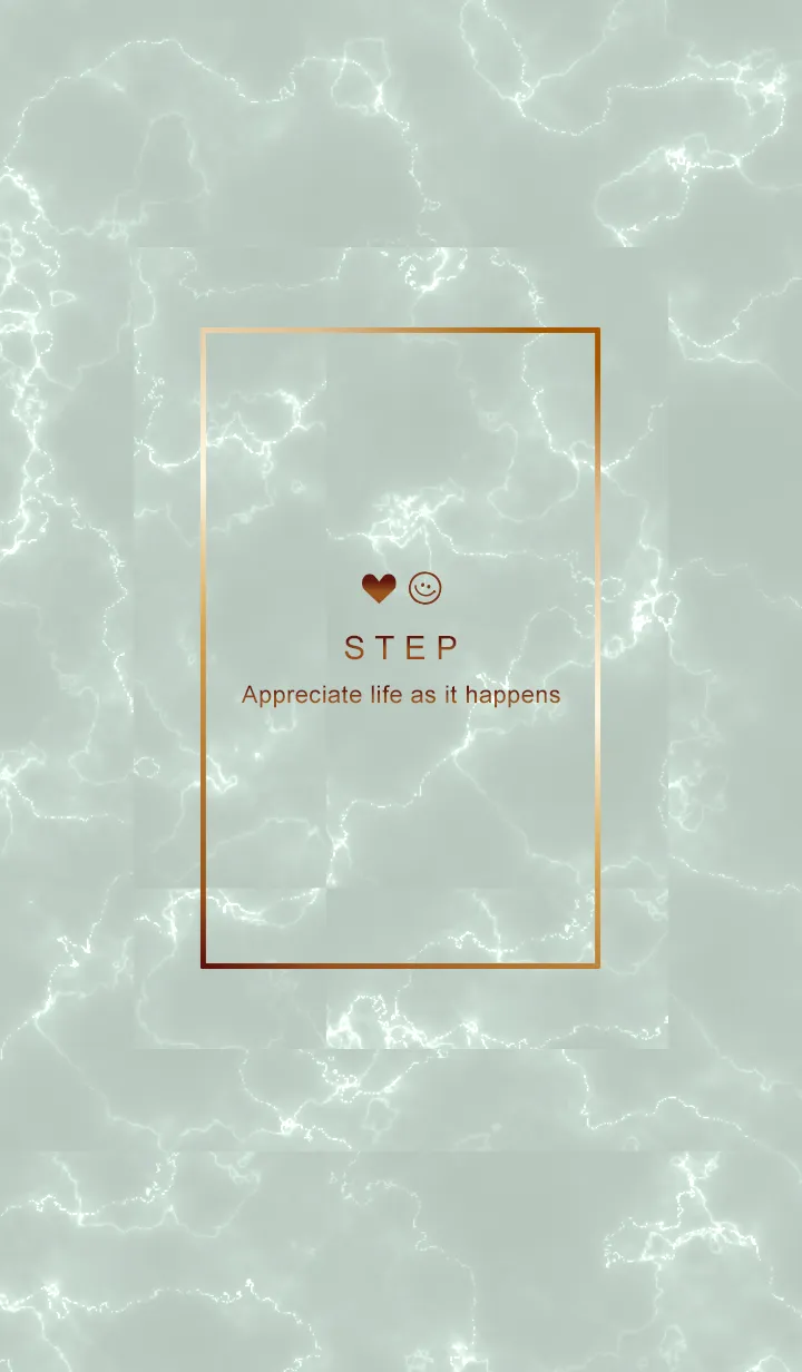 [LINE着せ替え] 今を楽しみ♬大切に♥大理石グリーン18_1の画像1