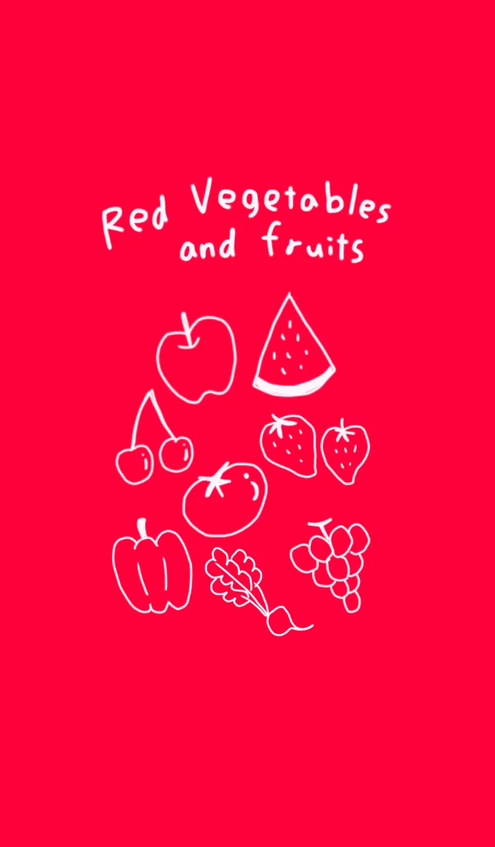 [LINE着せ替え] あかいやさい・くだものの画像1