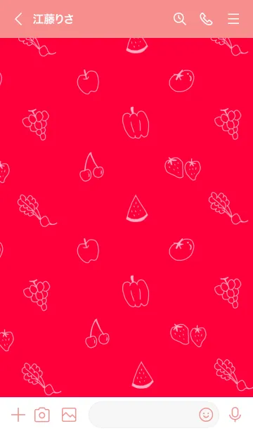 [LINE着せ替え] あかいやさい・くだものの画像3