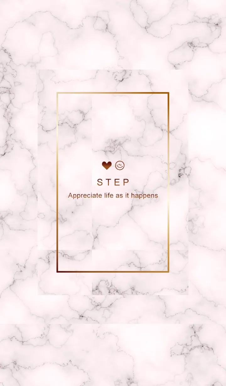 [LINE着せ替え] 今を楽しみ♬大切に♥大理石ピンク22_1の画像1