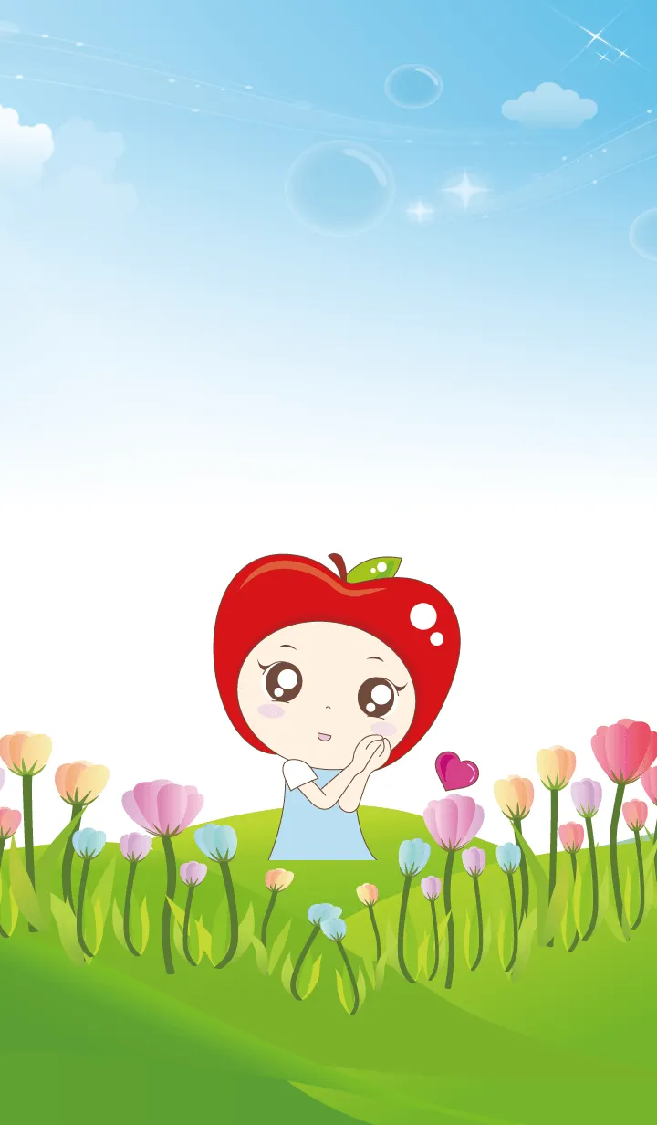 [LINE着せ替え] Lovely apple A1の画像1