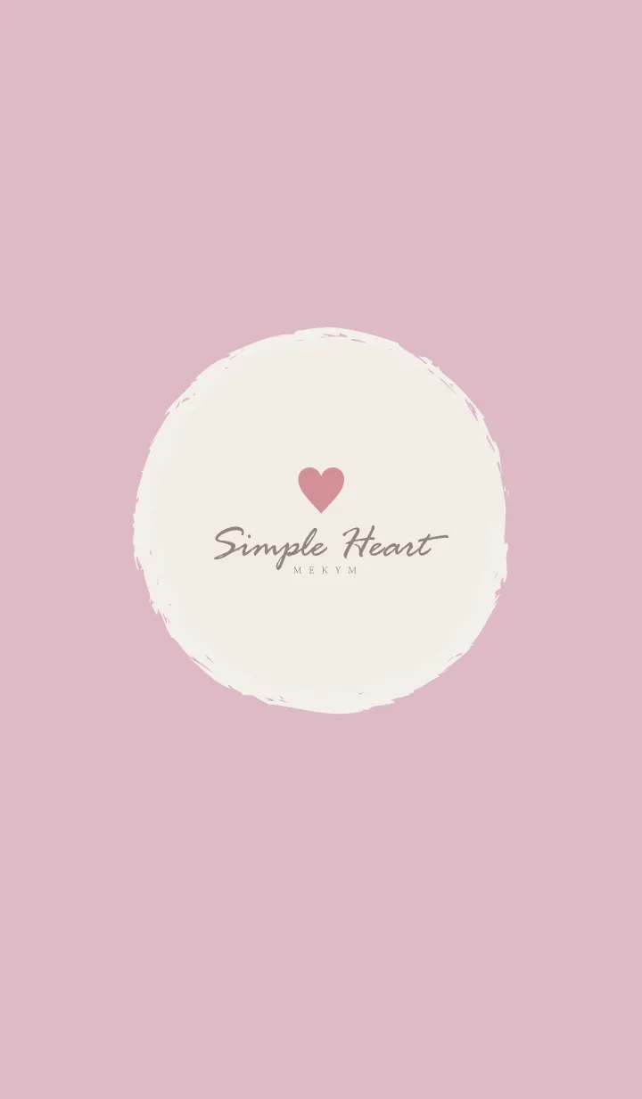 [LINE着せ替え] Simple Heart Dusky Pink-MEKYM 2の画像1