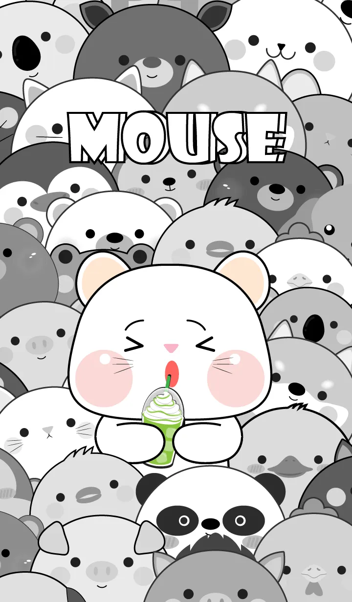 [LINE着せ替え] Simple Special White Mouse Theme (JP)の画像1