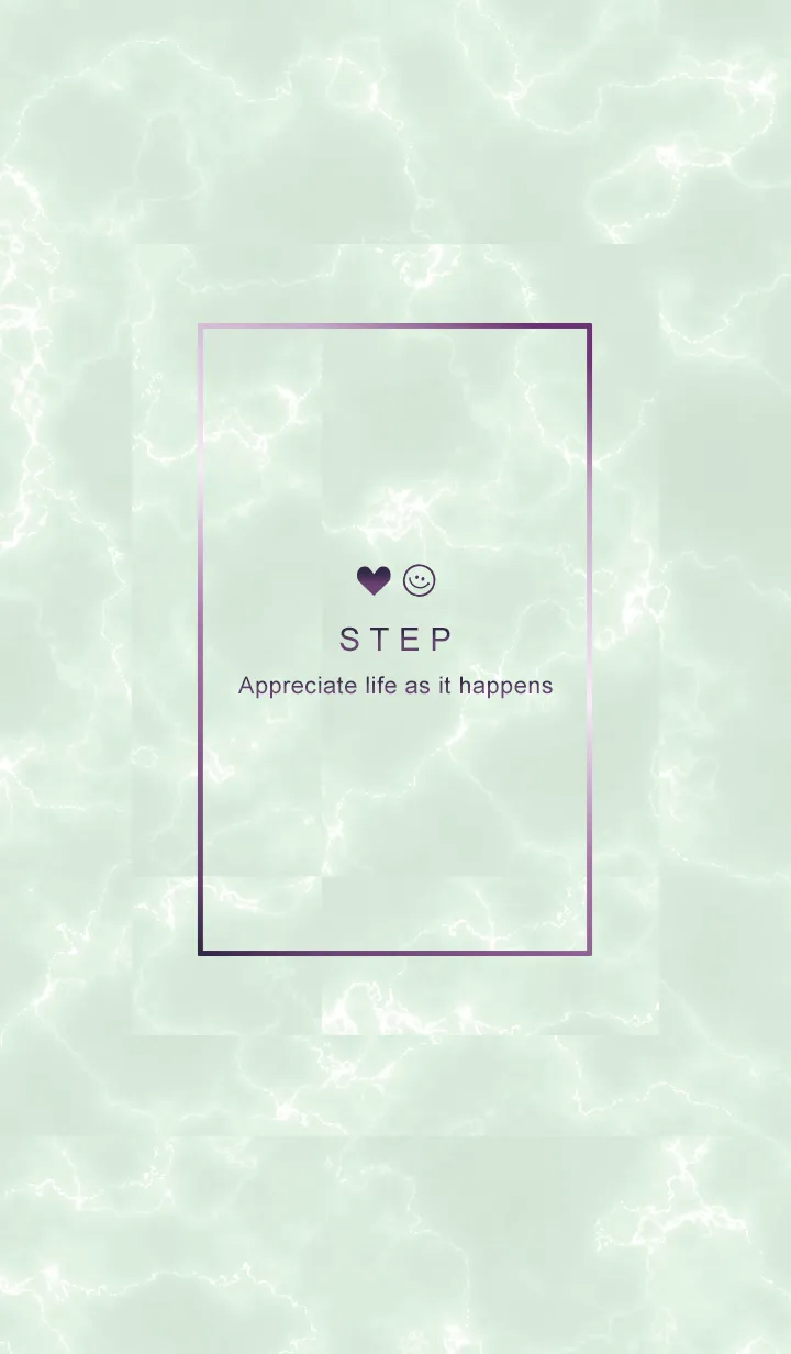 [LINE着せ替え] 今を楽しみ♬大切に♥大理石グリーン25_1の画像1