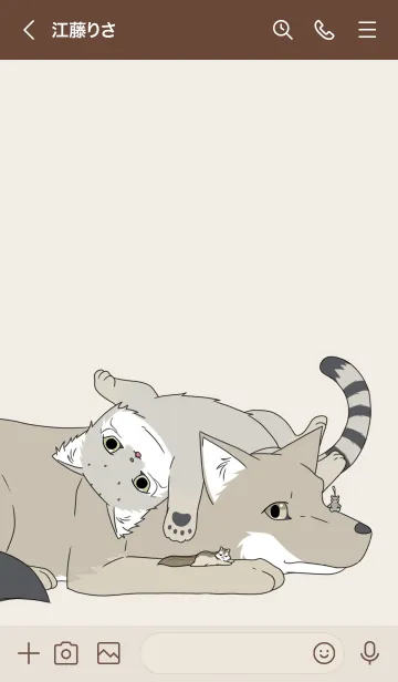 [LINE着せ替え] Hush Hush リスとコヨーテの画像3