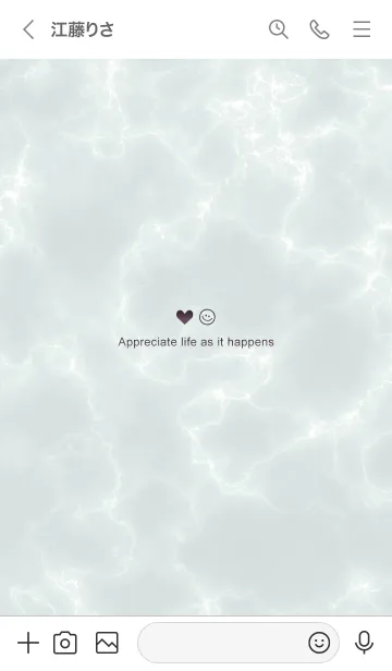 [LINE着せ替え] 今を楽しみ♬大切に♥大理石グレー26_1の画像3