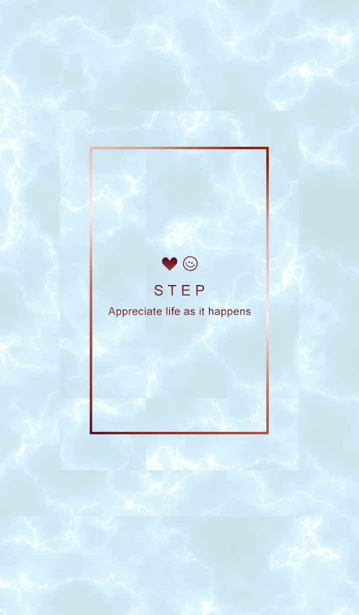 [LINE着せ替え] 今を楽しみ♬大切に♥大理石ブルー28_1の画像1