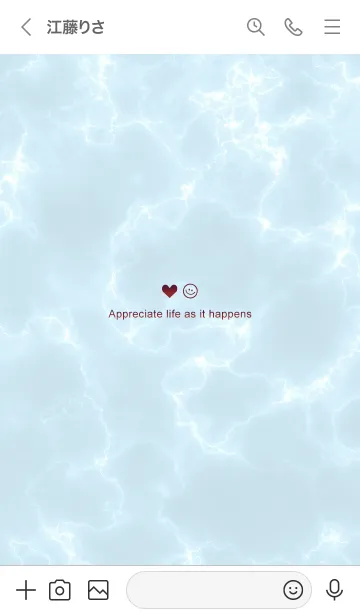 [LINE着せ替え] 今を楽しみ♬大切に♥大理石ブルー28_1の画像3