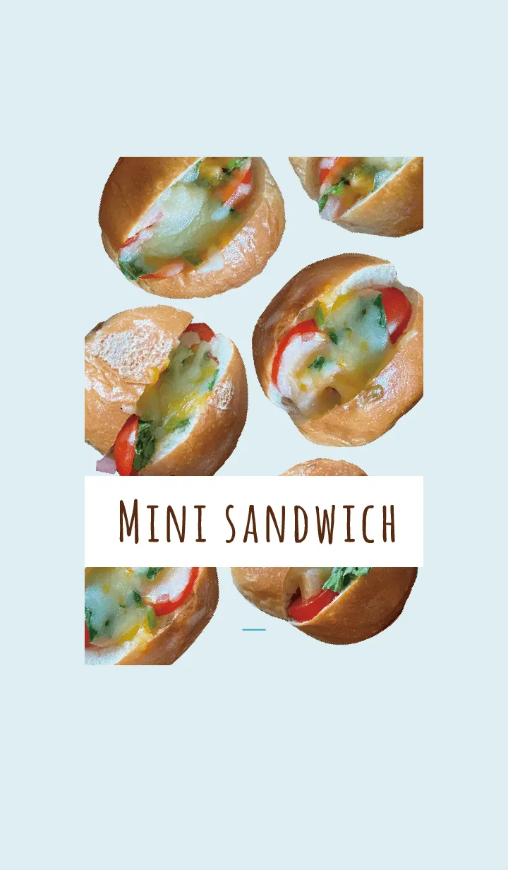 [LINE着せ替え] 青 : ミニサンドイッチの画像1