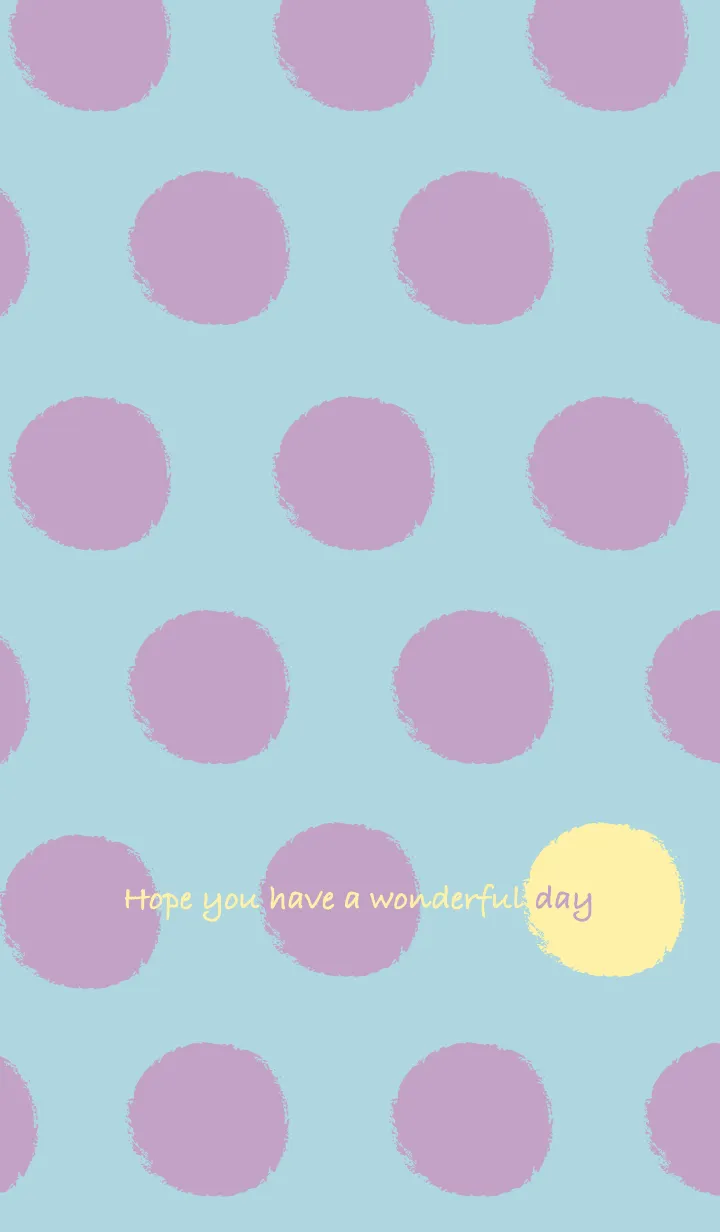 [LINE着せ替え] Purple polka dots and yellowの画像1