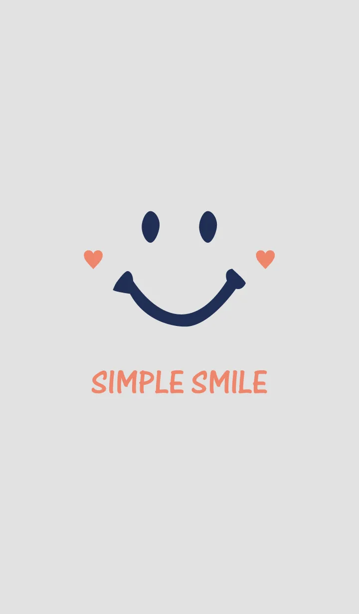 [LINE着せ替え] SIMPLE SMILE -Gray Navy-の画像1