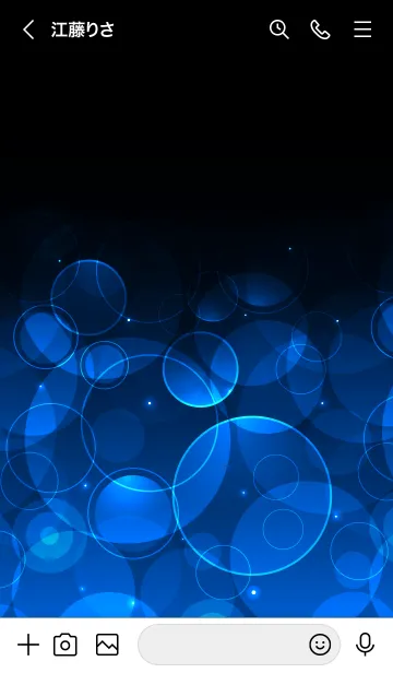 [LINE着せ替え] INK BLUE LIGHT CIRCLEの画像3