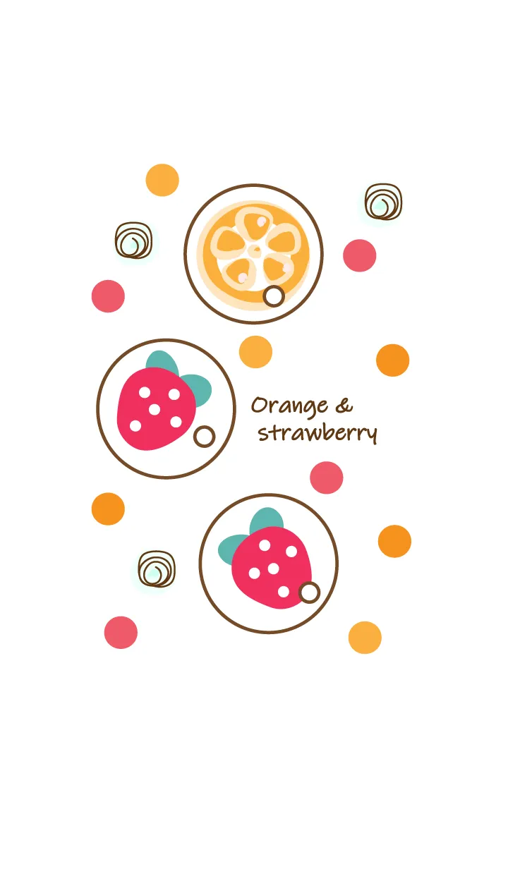 [LINE着せ替え] Orange & Strawberry 6の画像1