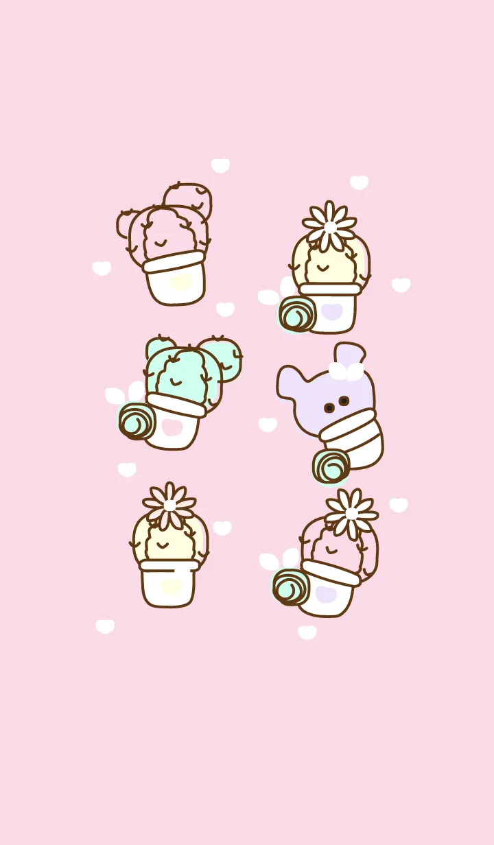 [LINE着せ替え] Pastel cactus 4の画像1