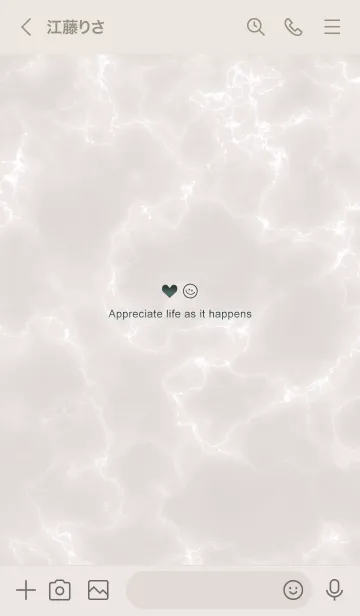 [LINE着せ替え] 今を楽しみ♬大切に♥大理石ブラウン33_1の画像3