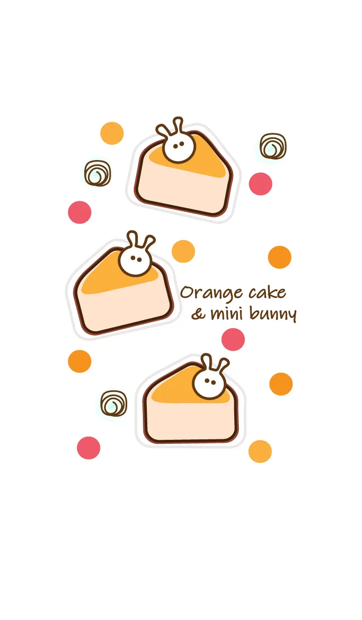 [LINE着せ替え] Orange cake & Bunny 5の画像1