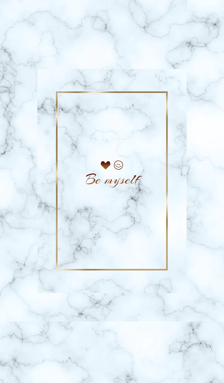 [LINE着せ替え] 「私らしく♬」♥大理石ブルー03_1の画像1