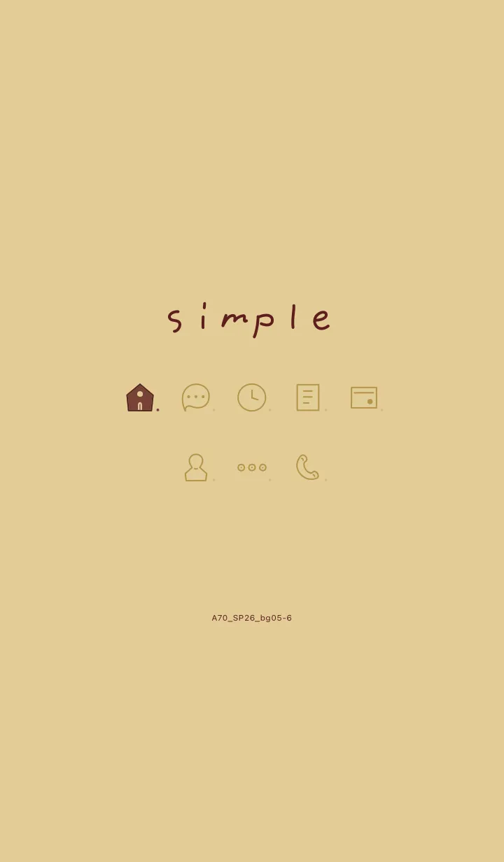 [LINE着せ替え] A71.26_ベージュ5-6の画像1