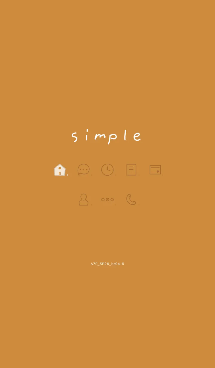[LINE着せ替え] A71.26_ブラウン4-6の画像1