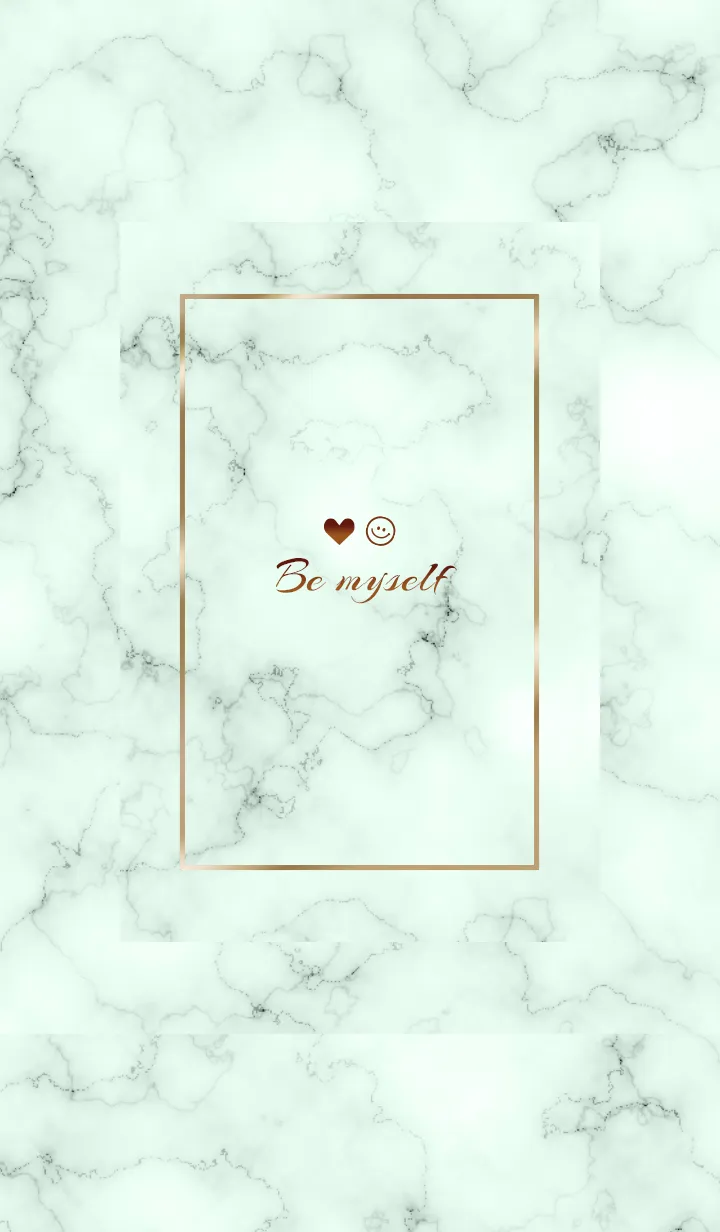 [LINE着せ替え] 「私らしく♬」♥大理石グリーン05_1の画像1