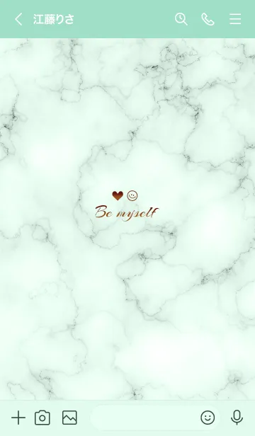 [LINE着せ替え] 「私らしく♬」♥大理石グリーン05_1の画像3