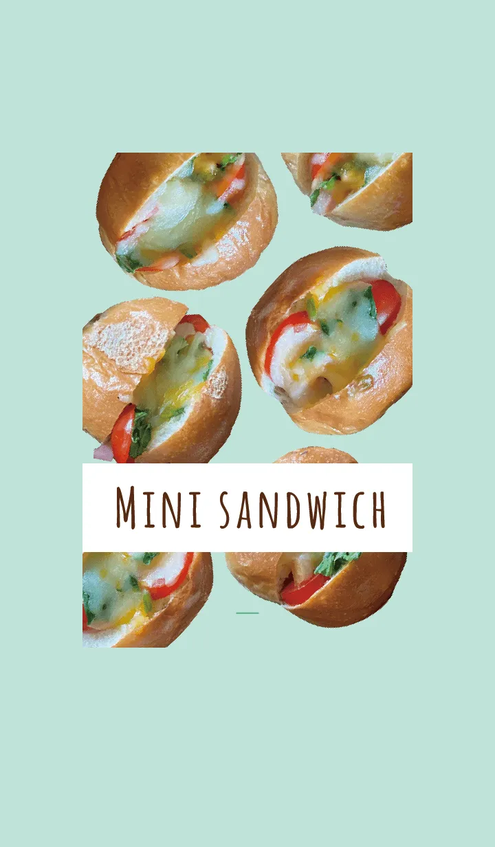 [LINE着せ替え] 青緑 : ミニサンドイッチの画像1