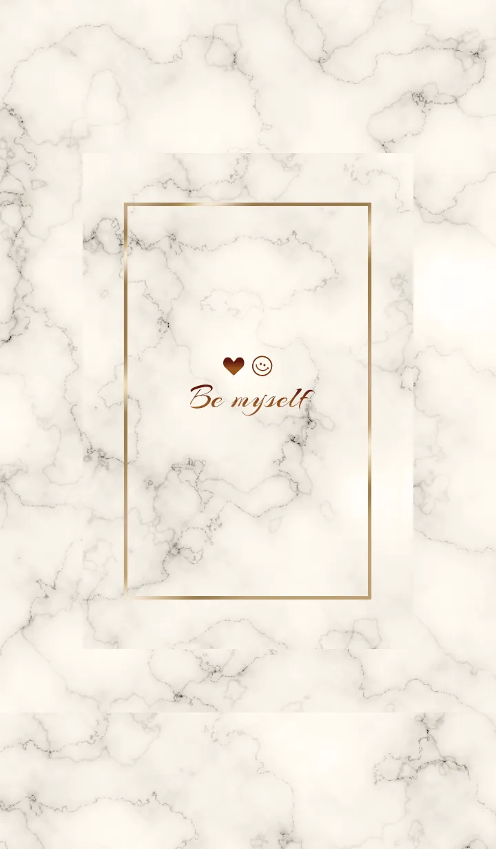 [LINE着せ替え] 「私らしく♬」♥大理石ベージュ07_1の画像1